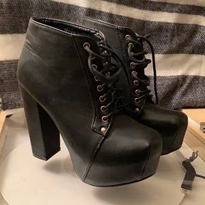 Black Platform Booties